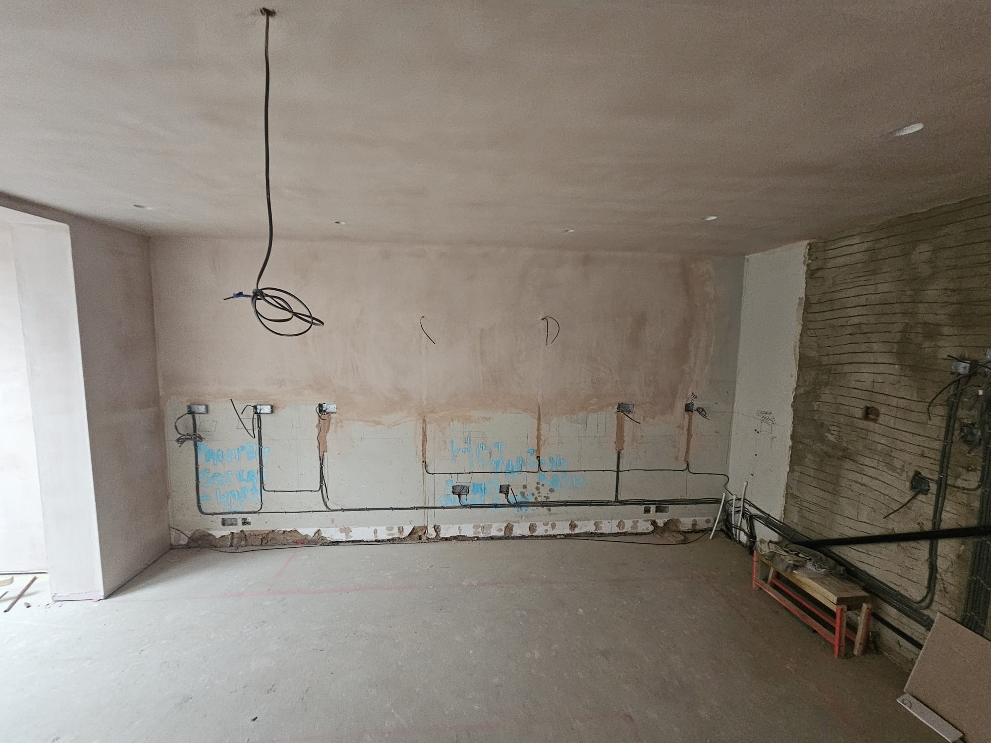 Painting project before completion